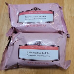 (2) Melaleuca Pink Grapefruit Bath Bar Body Soap - 4.5 oz.
